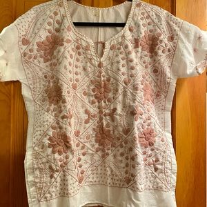 Beautiful traditional Mexican handmade embroidered blouse